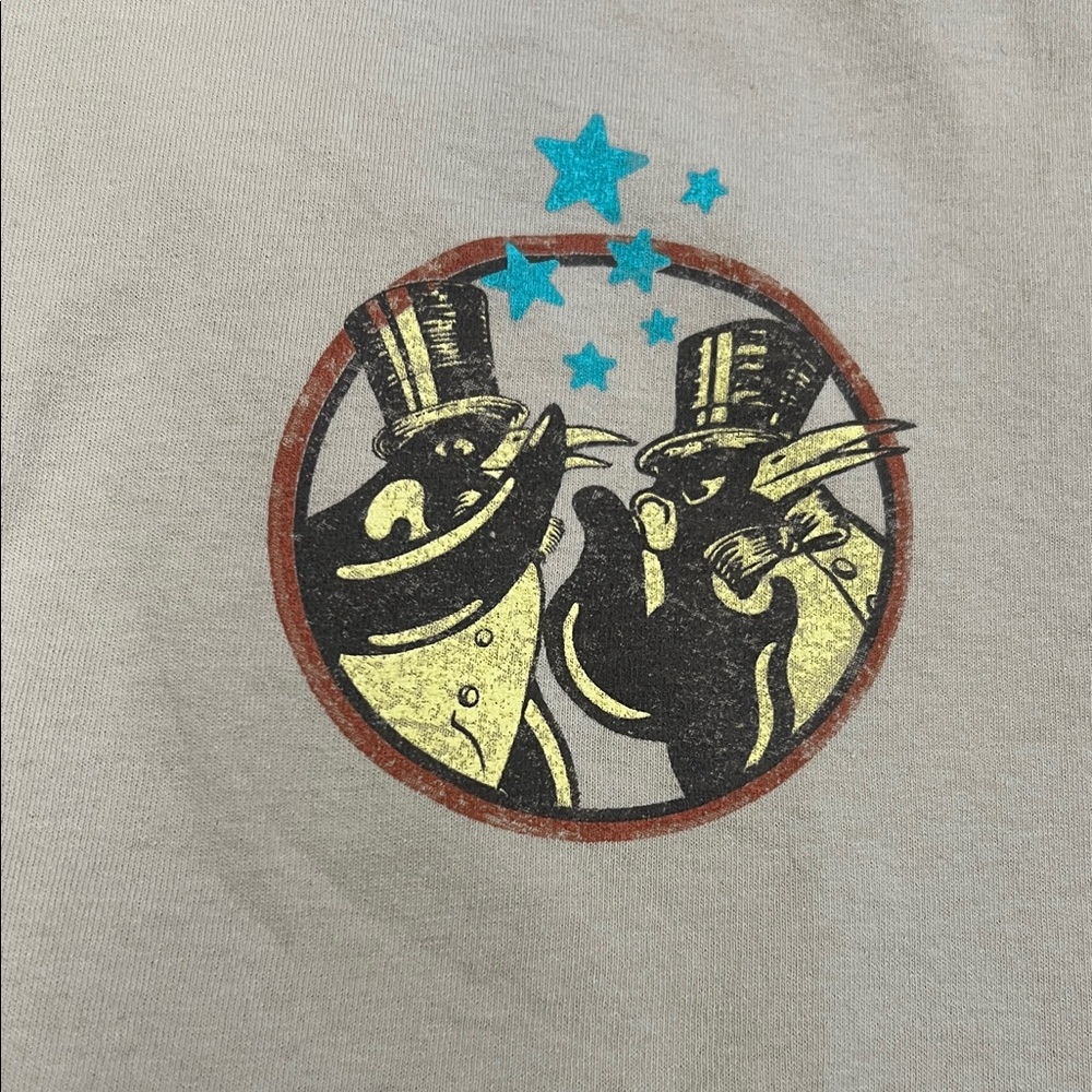 Beige Tee with Graphic Design - Picture 2 of 4